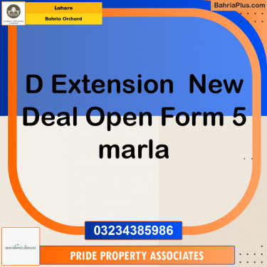 5 Marla Residential Plot for Sale in Bahria Orchard, Lahore - (BP-208370)
