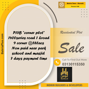 125 Sq. Yards Residential Plot for Sale in Precinct 15-B -  Bahria Town, Karachi - (BP-208379)