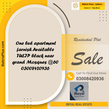 521 Sq. Ft. Residential Plot for Sale in Sector C - Tulip Block -  Bahria Town, Lahore - (BP-208422)