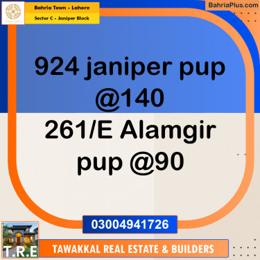10 Marla Residential Plot for Sale in Sector C - Janiper Block -  Bahria Town, Lahore - (BP-208443)
