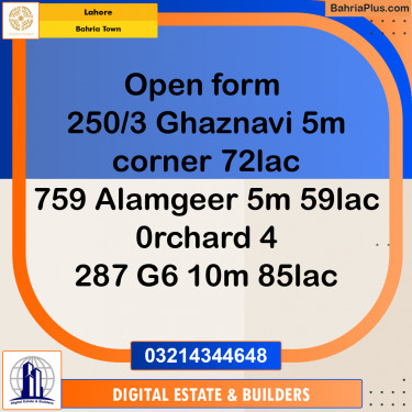 Residential Plot for Sale in Bahria Town, Lahore - (BP-208468)
