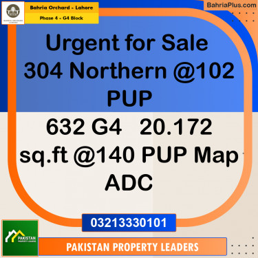 1 Kanal Residential Plot for Sale in Phase 4 - G4 Block -  Bahria Orchard, Lahore - (BP-208474)