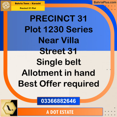 125 Sq. Yards Residential Plot for Sale in Precinct 31 Plot -  Bahria Town, Karachi - (BP-208493)
