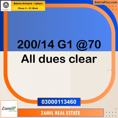 5 Marla Residential Plot for Sale in Phase 4 - G1 Block -  Bahria Orchard, Lahore - (BP-208505)