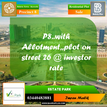 Residential Plot for Sale in Precinct 8 -  Bahria Town, Karachi - (BP-208515)