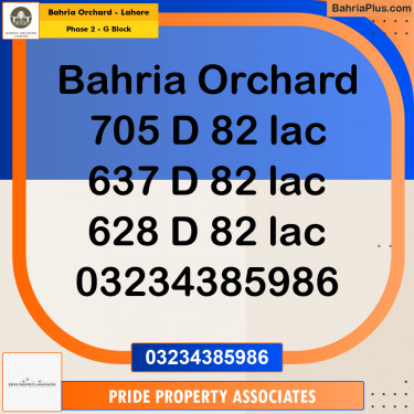 5 Marla Residential Plot for Sale in Phase 2 - G Block -  Bahria Orchard, Lahore - (BP-208553)