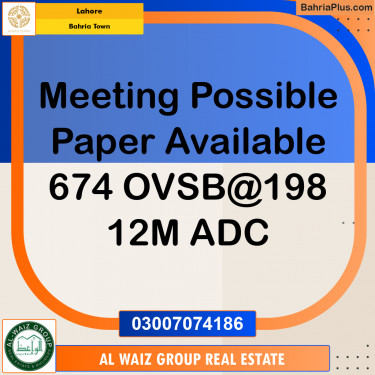 Residential Plot for Sale in Bahria Town, Lahore - (BP-208593)