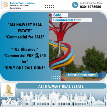 5 Marla Commercial Plot for Sale in Sector F - Ghaznavi Commercial -  Bahria Town, Lahore - (BP-208660)