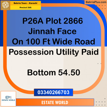 125 Sq. Yards Residential Plot for Sale in Precinct 26A -  Bahria Town, Karachi - (BP-208740)