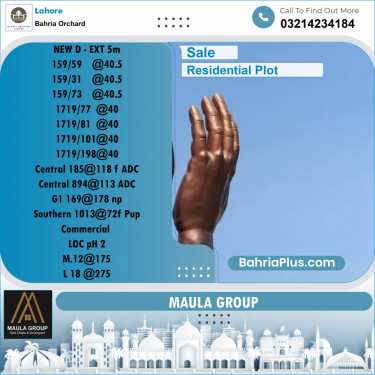 Residential Plot for Sale in Bahria Orchard, Lahore - (BP-208808)