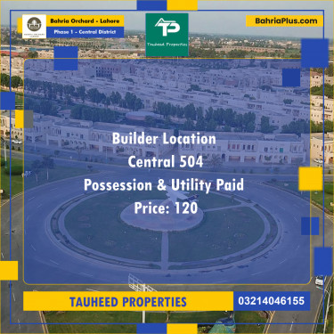 10 Marla Residential Plot for Sale in Phase 1 - Central District -  Bahria Orchard, Lahore - (BP-208815)