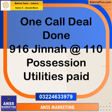 5 Marla Residential Plot for Sale in Sector E - Jinnah Block -  Bahria Town, Lahore - (BP-208962)