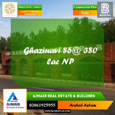 5 Marla Commercial Plot for Sale in Sector F - Ghaznavi Commercial -  Bahria Town, Lahore - (BP-208980)