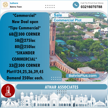 Commercial Plot for Sale in Bahria Town, Lahore - (BP-209096)