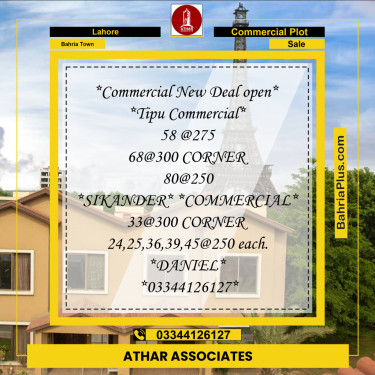 5 Marla Commercial Plot for Sale in Bahria Town, Lahore - (BP-209129)