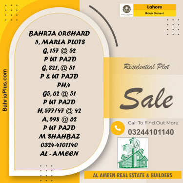 Residential Plot for Sale in Bahria Orchard, Lahore - (BP-209134)