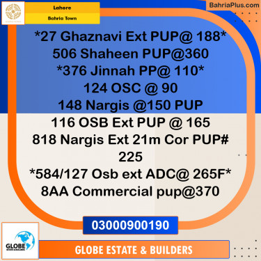 Residential Plot for Sale in Bahria Town, Lahore - (BP-209150)