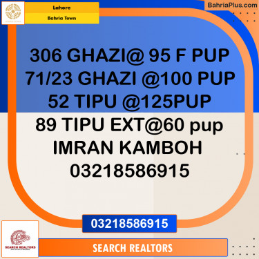Residential Plot for Sale in Bahria Town, Lahore - (BP-209164)