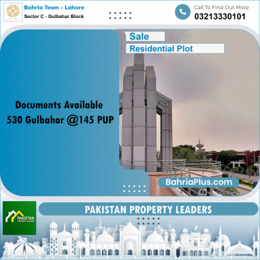 10 Marla Residential Plot for Sale in Sector C - Gulbahar Block -  Bahria Town, Lahore - (BP-209178)