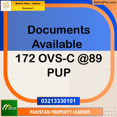 5 Marla Residential Plot for Sale in Overseas C -  Bahria Town, Lahore - (BP-209184)