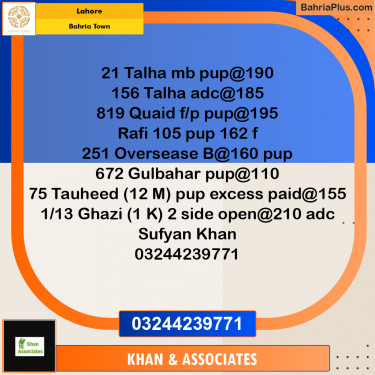 Residential Plot for Sale in Bahria Town, Lahore - (BP-209202)