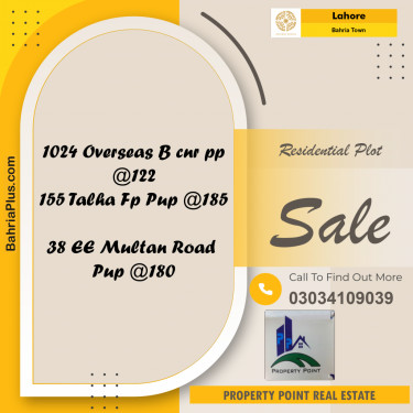 Residential Plot for Sale in Bahria Town, Lahore - (BP-209451)