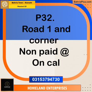 250 Sq. Yards Residential Plot for Sale in Precinct 32 -  Bahria Town, Karachi - (BP-209470)