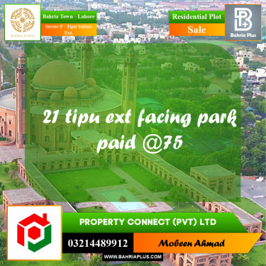 Residential Plot for Sale in Sector F - Tipu Sultan Ext. -  Bahria Town, Lahore - (BP-209476)