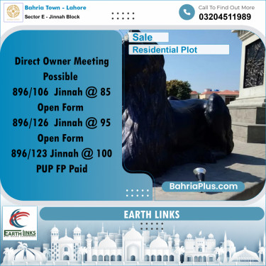 5 Marla Residential Plot for Sale in Sector E - Jinnah Block -  Bahria Town, Lahore - (BP-209503)
