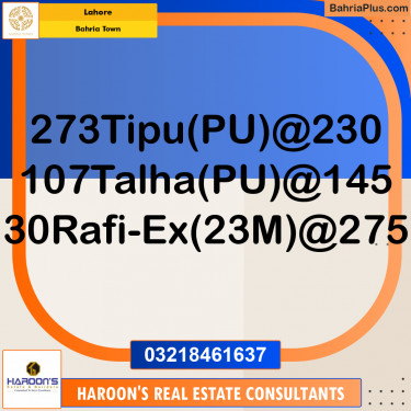 Residential Plot for Sale in Bahria Town, Lahore - (BP-209566)