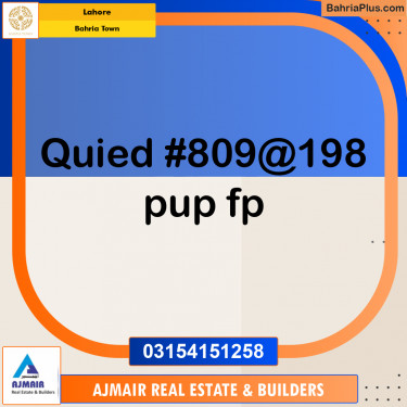 Residential Plot for Sale in Bahria Town, Lahore - (BP-209603)