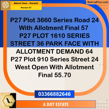 125 Sq. Yards Residential Plot for Sale in Precinct 27 -  Bahria Town, Karachi - (BP-209656)