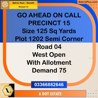 127 Sq. Yards Residential Plot for Sale in Precinct 15 -  Bahria Town, Karachi - (BP-209657)