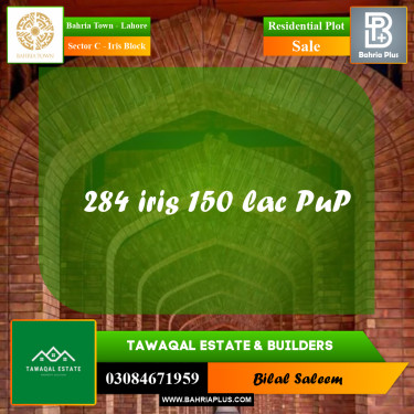 10 Marla Residential Plot for Sale in Sector C - Iris Block -  Bahria Town, Lahore - (BP-209725)