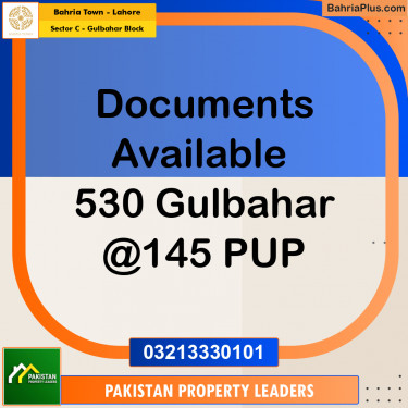 10 Marla Residential Plot for Sale in Sector C - Gulbahar Block -  Bahria Town, Lahore - (BP-209736)