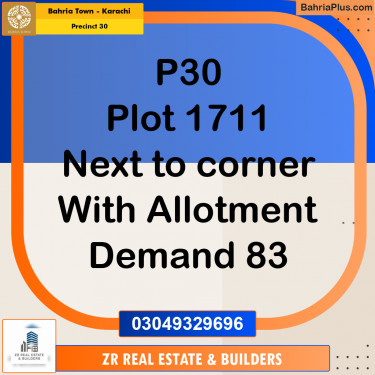 125 Sq. Yards Residential Plot for Sale in Precinct 30 -  Bahria Town, Karachi - (BP-209794)