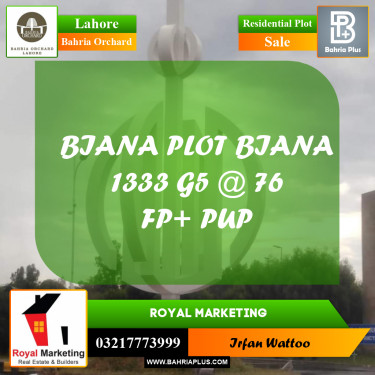 Residential Plot for Sale in Bahria Orchard, Lahore - (BP-209807)