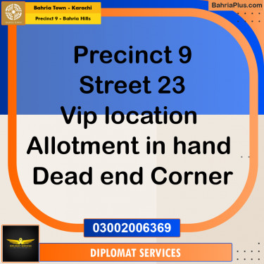 500 Sq. Yards Residential Plot for Sale in Precinct 9 - Bahria Hills -  Bahria Town, Karachi - (BP-209814)