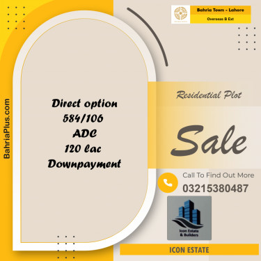 10 Marla Residential Plot for Sale in Overseas B Ext -  Bahria Town, Lahore - (BP-209844)