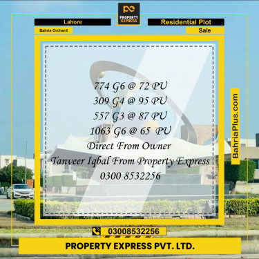 Residential Plot for Sale in Bahria Orchard, Lahore - (BP-209854)