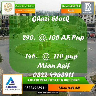 Residential Plot for Sale in Sector F - Ghazi Block -  Bahria Town, Lahore - (BP-209967)