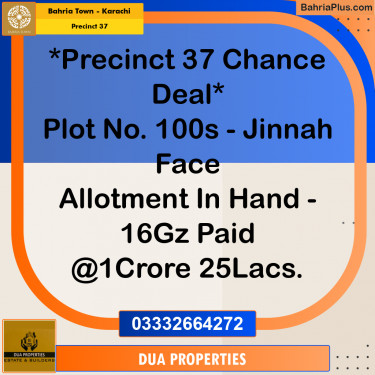 Residential Plot for Sale in Precinct 37 -  Bahria Town, Karachi - (BP-209984)
