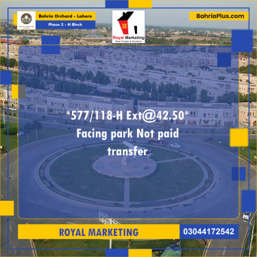 5 Marla Residential Plot for Sale in Phase 2 - H Block -  Bahria Orchard, Lahore - (BP-210044)