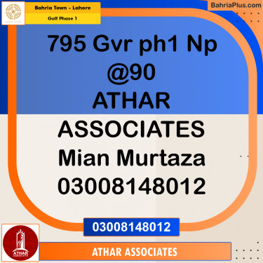 10 Marla Residential Plot for Sale in Golf Phase 1 -  Bahria Town, Lahore - (BP-210089)