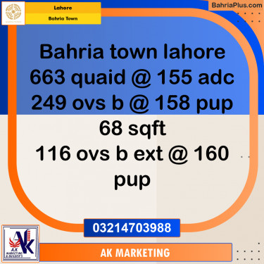 Residential Plot for Sale in Bahria Town, Lahore - (BP-210090)