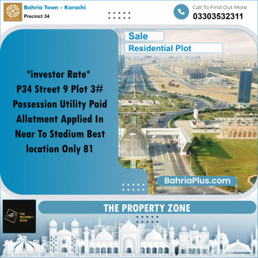 250 Sq. Yards Residential Plot for Sale in Precinct 34 -  Bahria Town, Karachi - (BP-210106)