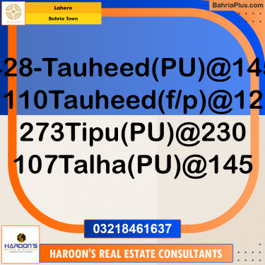 Residential Plot for Sale in Bahria Town, Lahore - (BP-210175)