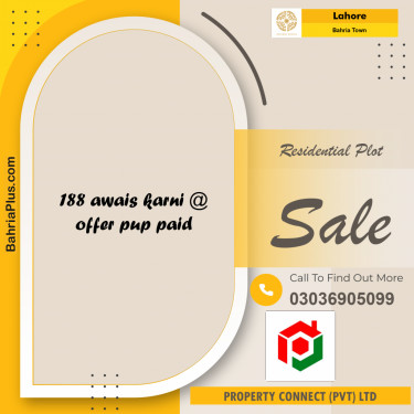 Residential Plot for Sale in Bahria Town, Lahore - (BP-210177)