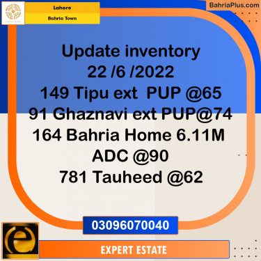 5 Marla Residential Plot for Sale in Bahria Town, Lahore - (BP-210295)