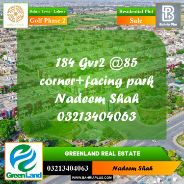 10 Marla Residential Plot for Sale in Golf Phase 2 -  Bahria Town, Lahore - (BP-210304)